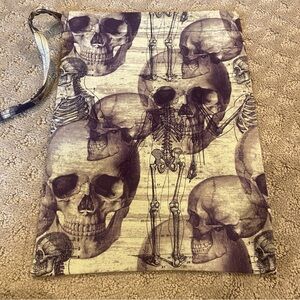 Bag, Drawstring Skull and Skeleton Print